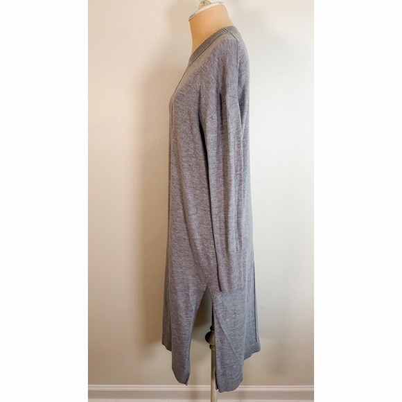 H&M Gray Knit Sweater Tunic Dress With High Side Slits - Picture 8 of 11